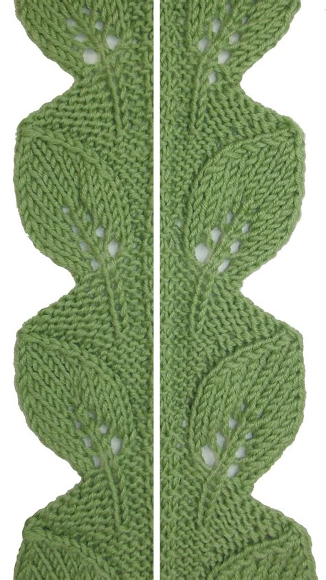 images  knit stitches leaves  pinterest stitches