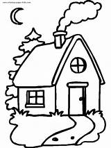 Coloring Pages Color House Jobs Family People Printable Houses Homes Kids Sheets Found sketch template