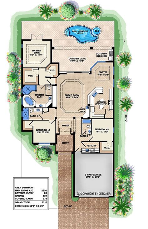 house plans  narrow lots  waterfront house plans