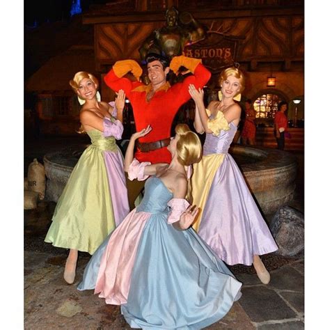 Gaston And The Bimbettes Funny Disney Face Characters