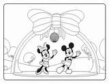 Mickey Mouse Coloring Clubhouse Pages Mini Dancing sketch template