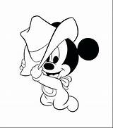Coloring Mickey Mouse Pages Baby Minnie Disney Drawing Cute Line Gangster Print Color Outline Printable Kids Friends Stanley Face Flat sketch template