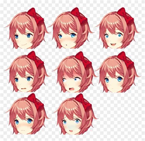 ddlc sayori sprites hd png   pngfind