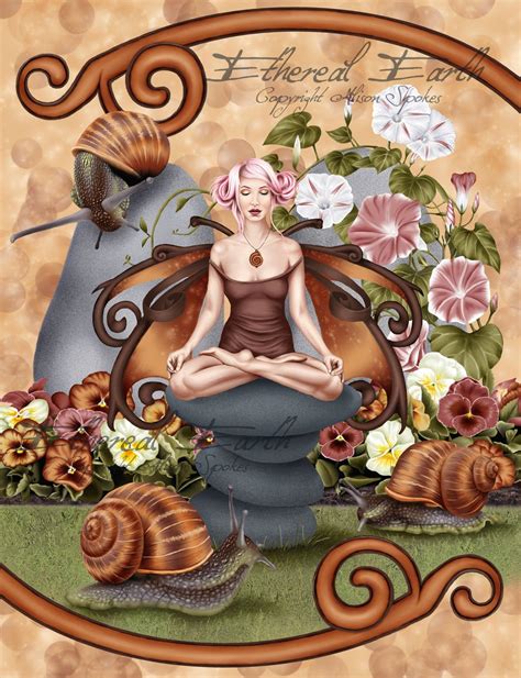 snail fairy muse yoga pose fantasy fine art print etsy
