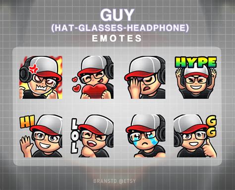 guy  headphone emotes guy twitch emotes art collectibles