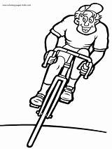 Coloring Pages Sports Cyclist Biker Sport Activities Bicycle Kids Bike Color Cyclists Tennis Para Book Desenhos Coloriage Colouring Pintar Racing sketch template