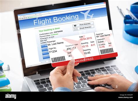 air ticket flight booking concept stock photo alamy