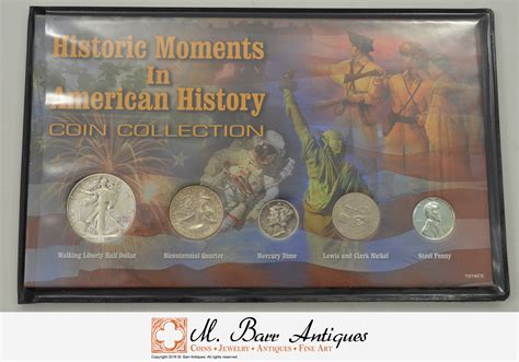 silver coin set historic moments  american history coin collection historic  collection