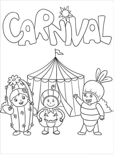 carnival coloring pages  kids