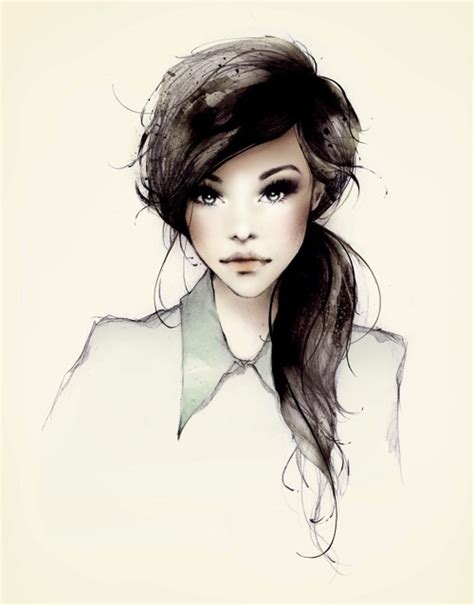 Art Drawing Face Fashion Girl Image 280786 On