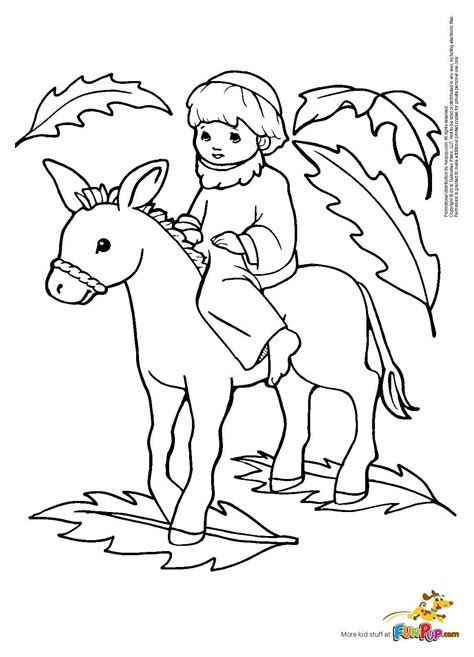 palm sunday coloring page  printable coloring pages pinterest