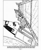 Coloring Space Shuttle Pages sketch template