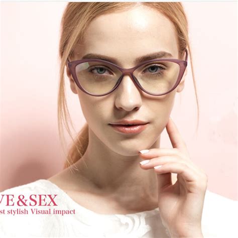 Cat Eye Classic Purple Women Glasses Acetate Eyeglass