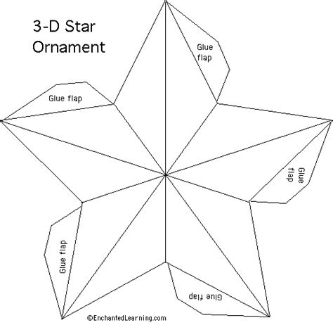 star template  cut   flaps      side