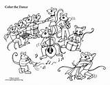 Coloring Party Dance Mouse sketch template