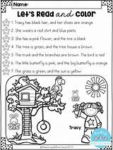 Reading Comprehension Worksheets Activities Color Preschool Kindergarten Listening Grade Read Directions Following First Kids Teaching 2nd Literacy School Skills Pages sketch template