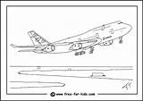 Coloring Airplane Pages Kids Plane Drawing Airbus Colouring Off Take Printable A380 Jet Boeing 747 Aeroplane Print Drawings Truck Draw sketch template