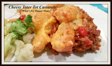 cheesy tater tot casserole whats  dinner moms