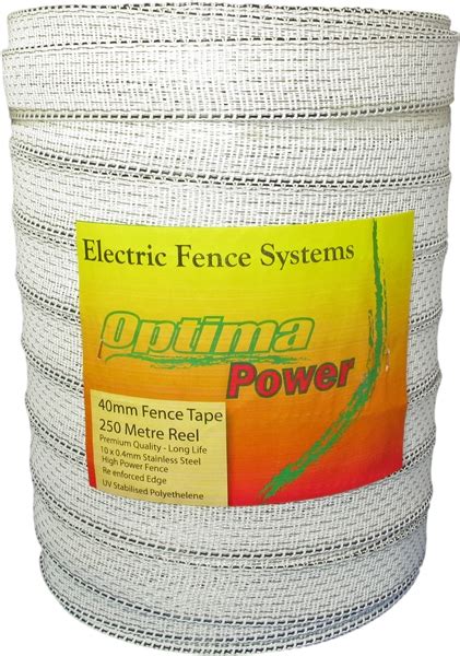 optima power mm white wide electric fence tape farmcareukcom