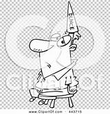 Dunce Hat Cartoon Clip Outline Wearing Illustration Man Rf Royalty Toonaday sketch template