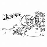 Madagascar Coloring sketch template