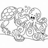 Pages Coloring Print Underwater Getcolorings Animals Water sketch template