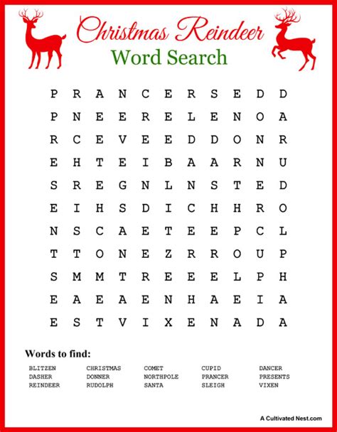 printable christmas word searches  kids  adults