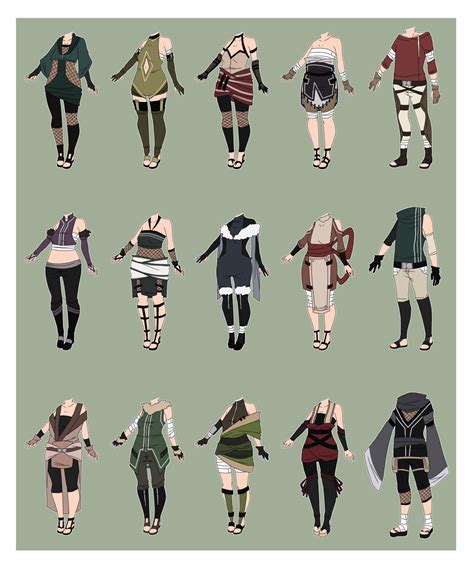 Naruto Outfit Adoptables [closed] By Xnoakix3 On Deviantart