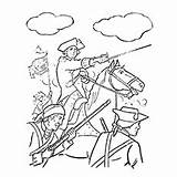 Coloring Pages George Washington French Drawing Revolution Cartoon War Congress Revolutionary Horse American Lexington Concord Evolution Silhouette Washing Machine Industrial sketch template