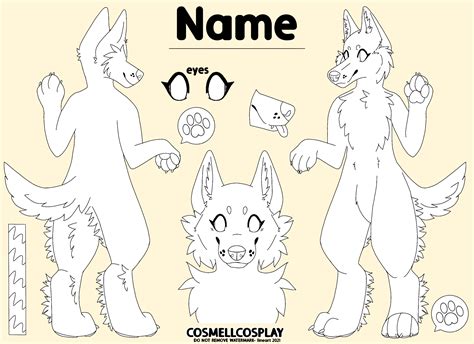 feline fursuit reference sheet