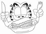 Garfield Lasagna Desene Colorat Copii Qbebe Colorate Magician Oddie Template Tablou Animate sketch template