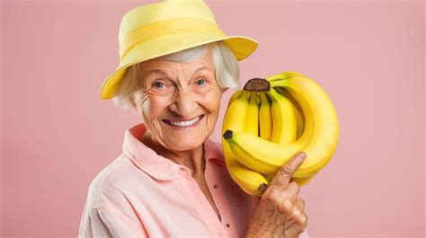 Free Ai Image Close Up On Granny With Bananas