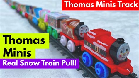 thomas minis   snow powered thomas  friends mini trains youtube
