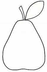 Pear Clip Blank Lge Desenhos Riscos Frutas Applique Clipartcraft sketch template