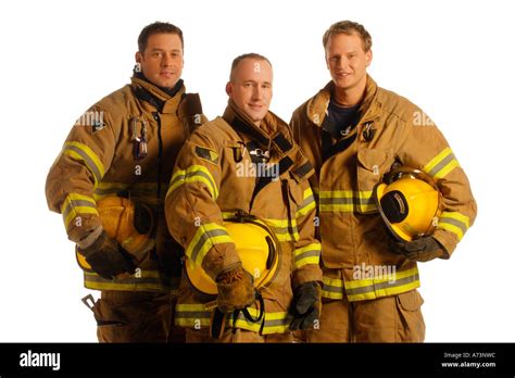 group  firemen stock photo  alamy