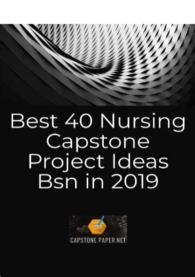 nursing capstone project ideas bsn