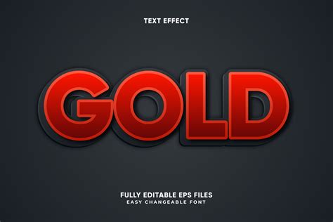 bold red text effect  vector art  vecteezy