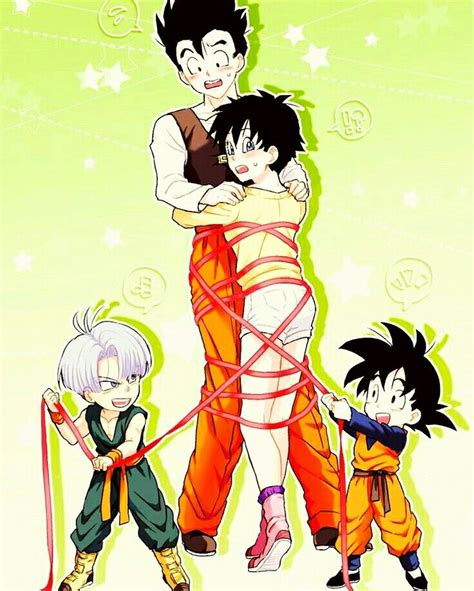 Videl Gohan Trunks And Goten With Images Dragon