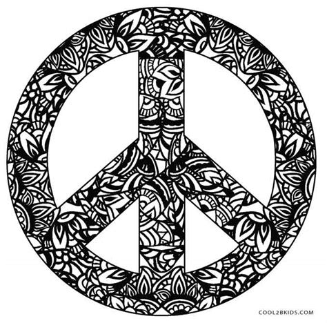 Free Printable Peace Sign Coloring Pages