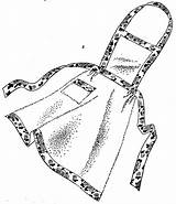 Apron Drawing Sewing Towel Bath Vintage Pattern Instructions Getdrawings Crafts sketch template