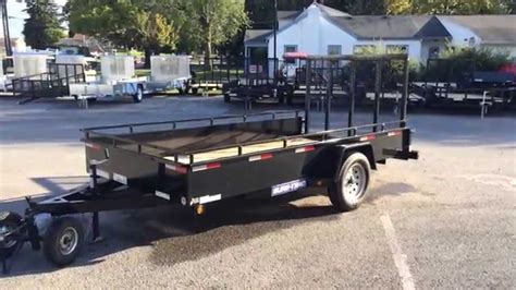 trac  steel high side utility landscape trailer