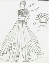 Lehenga Choli Kleider Skizzen Aaryan Zaid Kleid Kleidung Sketching Ledybloggy sketch template