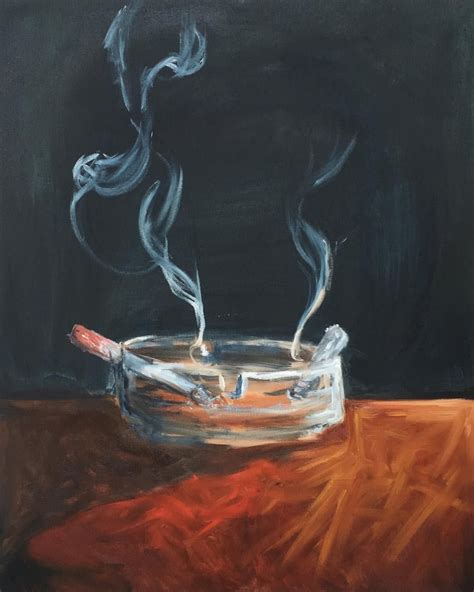 painting cigarettes   ashtray art artstudent painting