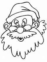 Santa Face Coloring Christmas Pages Claus Clipart Cliparts Outline Masks Tiger Spiderman Craciun Mos Template Color Fata Lui Drawing Father sketch template