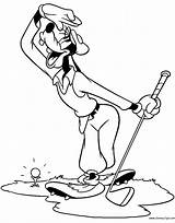 Golf Coloring Pages Goofy Disney Kids Mickey Cartoon Mouse Funny Drawing Themed Golfer Sports Book Pluto Playing Cliparts Friends Clipart sketch template