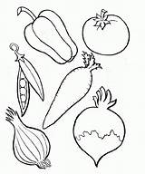 Vegetables Coloring Drawing Fruits Pages Fruit Colouring Kids Color Different Vegetable Cornucopia Types Food Worksheet Veggies Print Drawings Kinds Printable sketch template