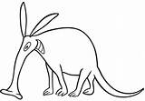 Aardvark Coloring Cartoon Illustration Funny Book Pages Printable Shutterstock Stock sketch template
