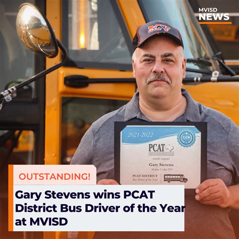 Gary Stevens District Bus Driver Of The Year Courtesy Of Pcat