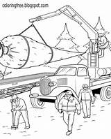 Truck Tree Coloring Christmas Template sketch template