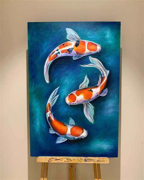 koi fish paintings  canvas